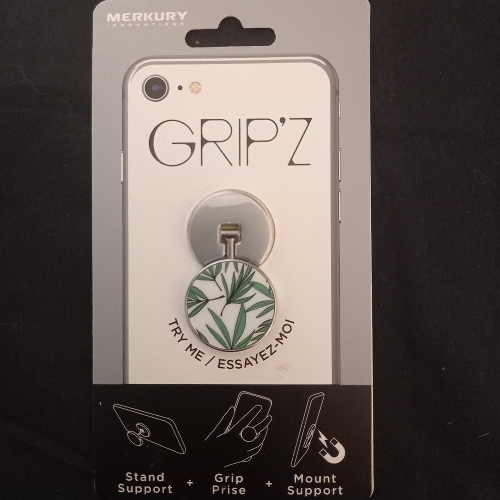 Grip'Z Phone Stand - Green Leaf Design